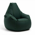 Bean bag chair for indoor relaxation made of durable fabric in dark green 80 x 80 x 100cm