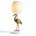 Crane table lamp with white shade and marble base 20 x 20 x 60cm
